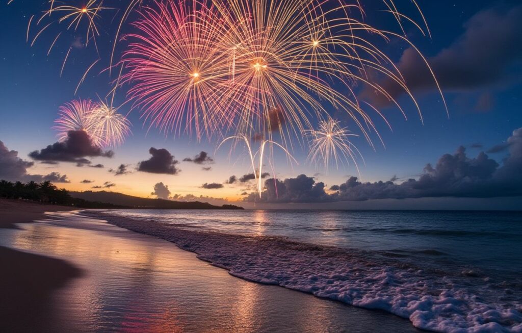 réveillon jour de an nouvel an Réunion plage