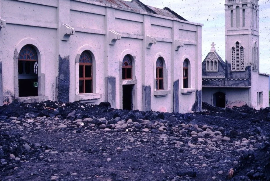 Coulée de 1977 à Sainte-Rose à La Réunion